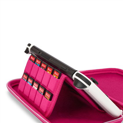 Power A NSCS0086-01 Estuche Protector Compacto para Nintendo Switch, Switch OLED, Switch Lite - Tie Dye Charizard, Portátil con Soporte de Juego y Almacenamiento para 10 Tarjetas